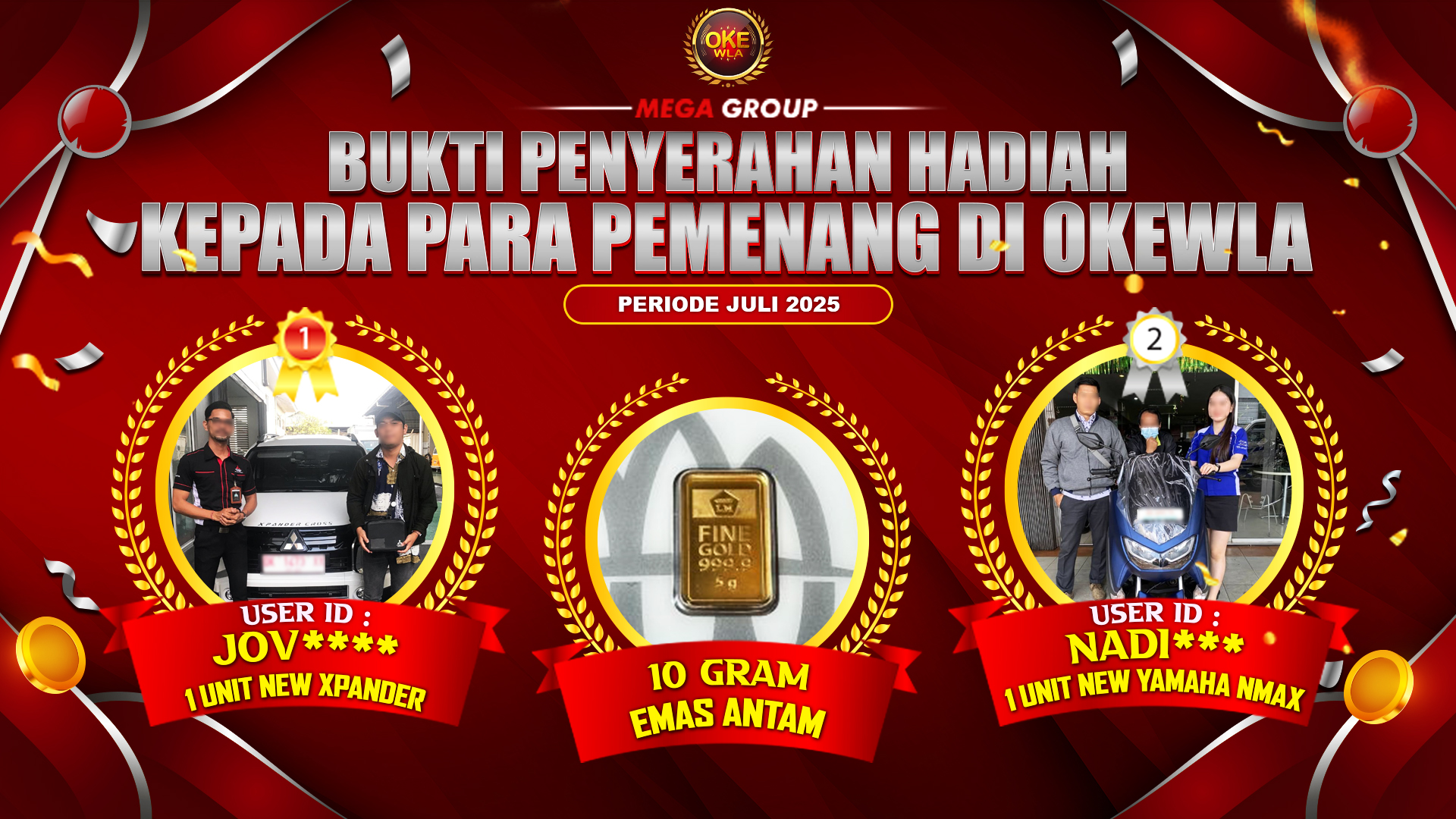 Selamat Kepada Member Setia OKEWLA Sudah Memenangkan Satu Unit Mobil New Xpander